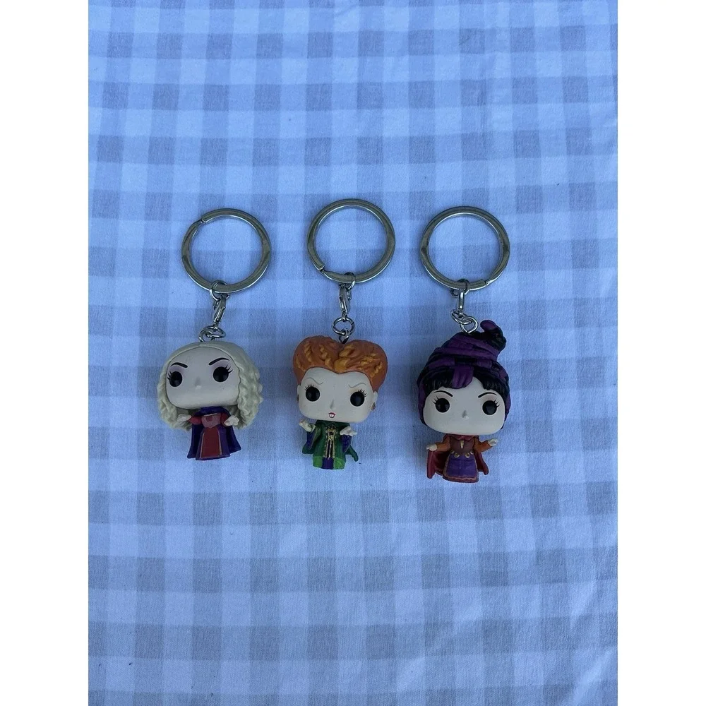 3 Hocus Pocus Funko Pop Keychains Bag Charm Halloween‎ Sanderson Sisters